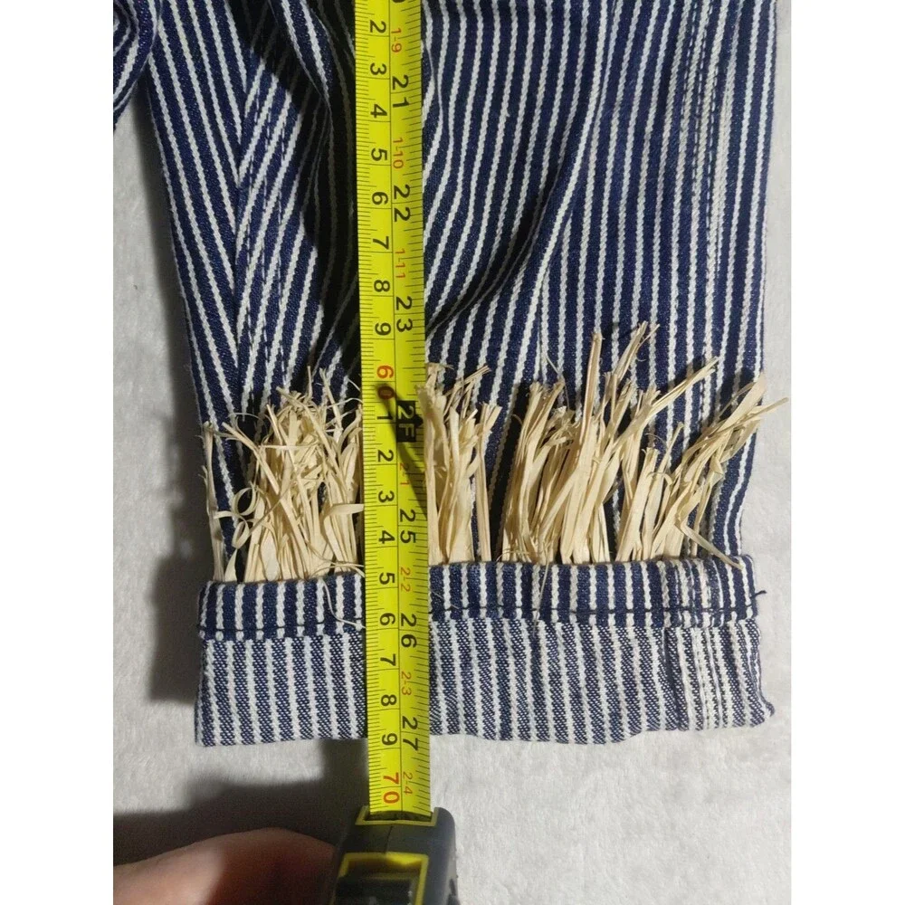 2t Round House overalls Striped Homemade Scarecrow Halloween And Fallfest Outfit